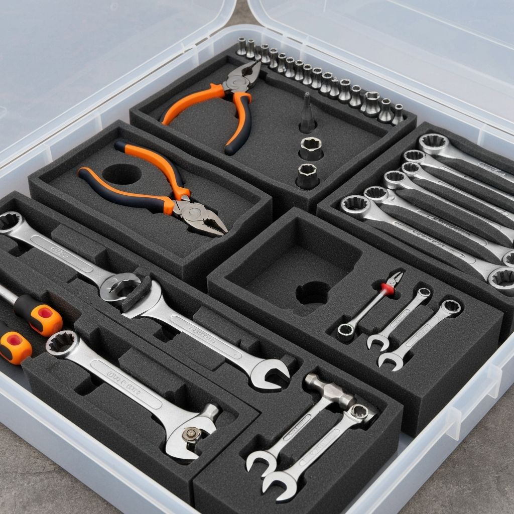 Organized foam tool storage inserts